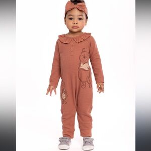 Disney baby Winnie the Pooh onesie and head bow